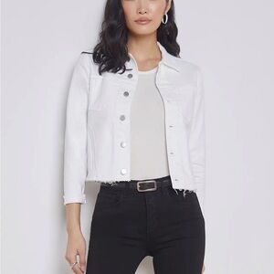 L’agence Janelle white denim jacket